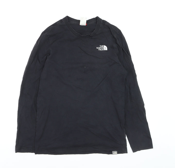 The North Face Men's Black Long Sleeve Cotton Crew Neck T-Shirt S