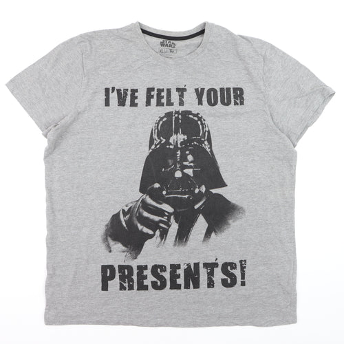 Tu Star Wars Men’s Grey XL Darth Vader Funny Graphic T-Shirt