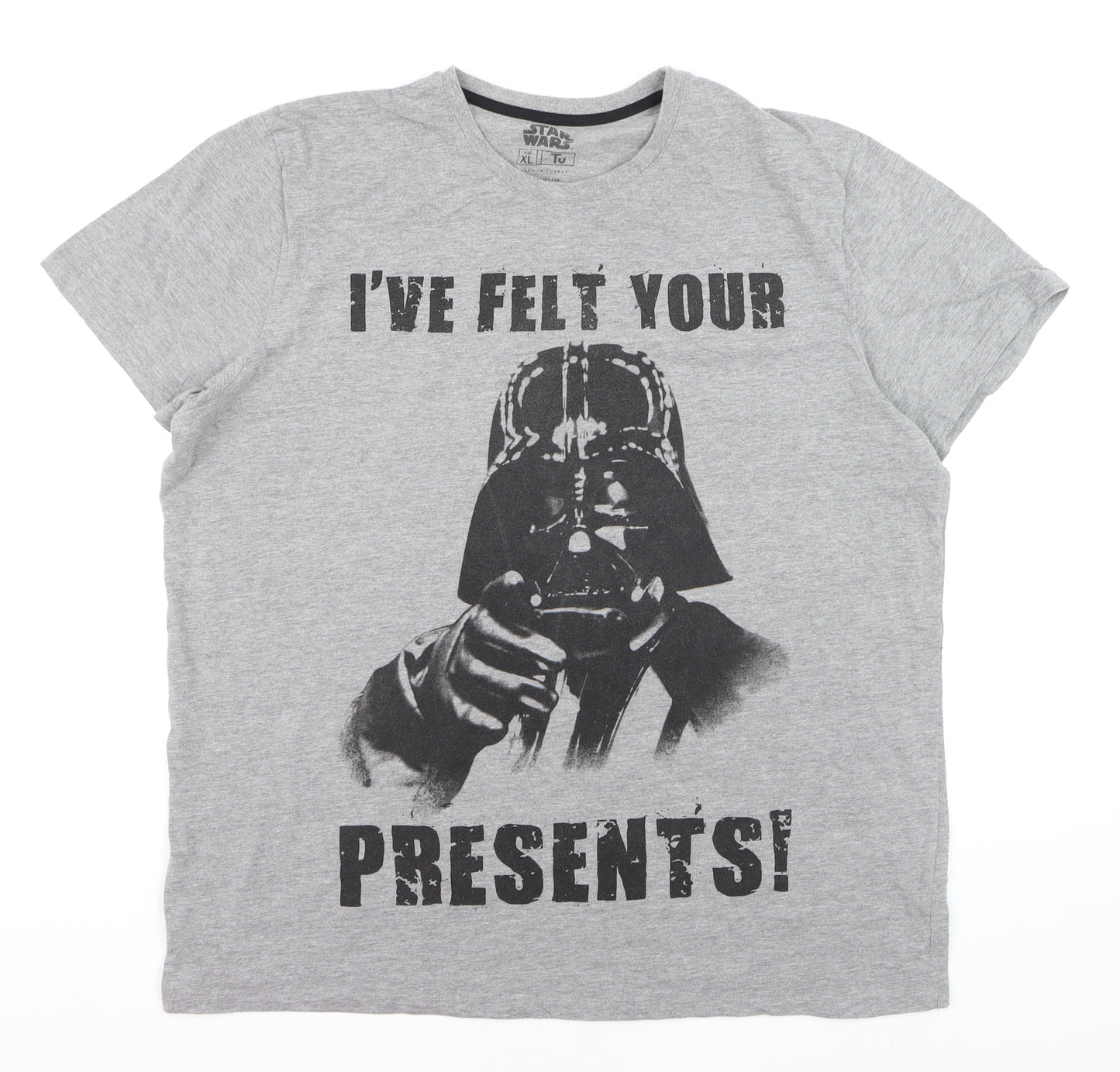 Tu Star Wars Men’s Grey XL Darth Vader Funny Graphic T-Shirt