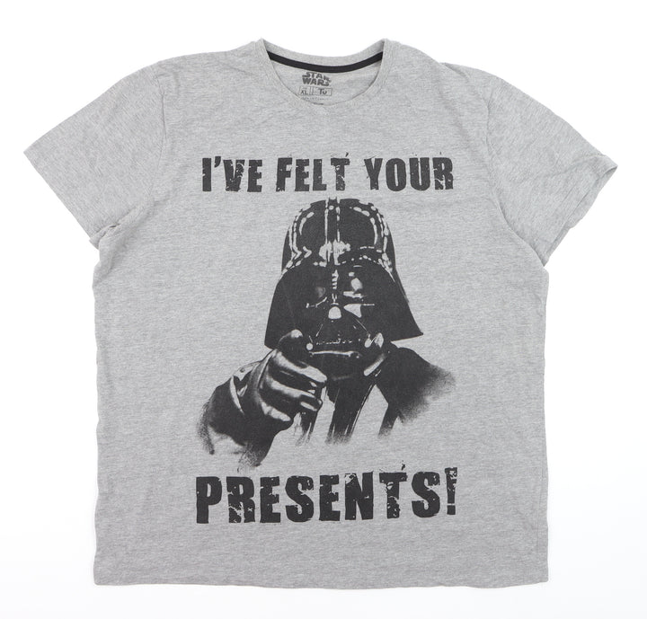 Tu Star Wars Men’s Grey XL Darth Vader Funny Graphic T-Shirt