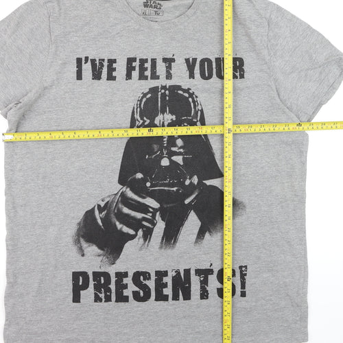 Tu Star Wars Men’s Grey XL Darth Vader Funny Graphic T-Shirt