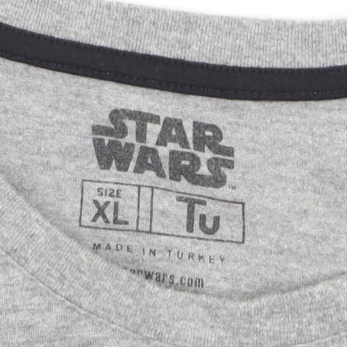 Tu Star Wars Men’s Grey XL Darth Vader Funny Graphic T-Shirt