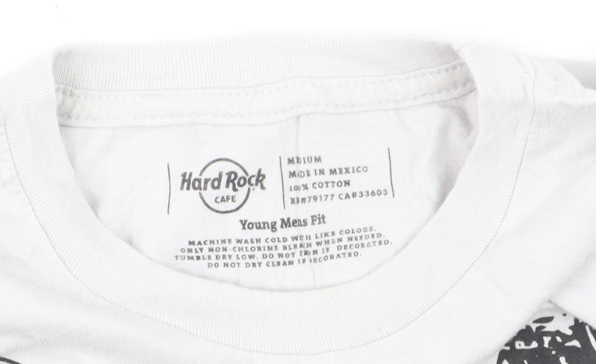 Hard Rock Cafe White Orlando Graphic Print Mens Medium T-Shirt