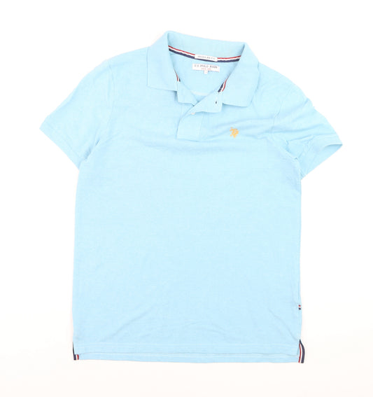 U.S. Polo Assn. Men's Blue Regular Fit Cotton Blend Polo Shirt Size S