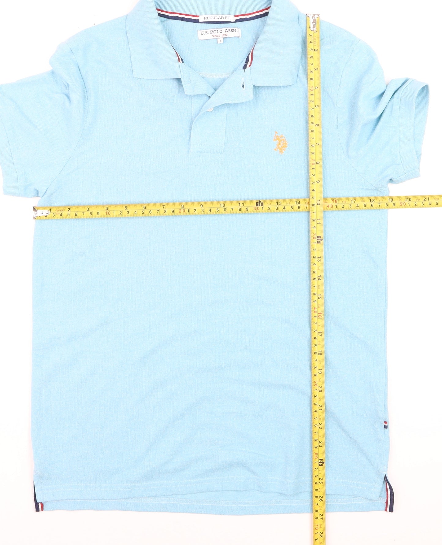 U.S. Polo Assn. Men's Blue Regular Fit Cotton Blend Polo Shirt Size S