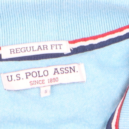 U.S. Polo Assn. Men's Blue Regular Fit Cotton Blend Polo Shirt Size S