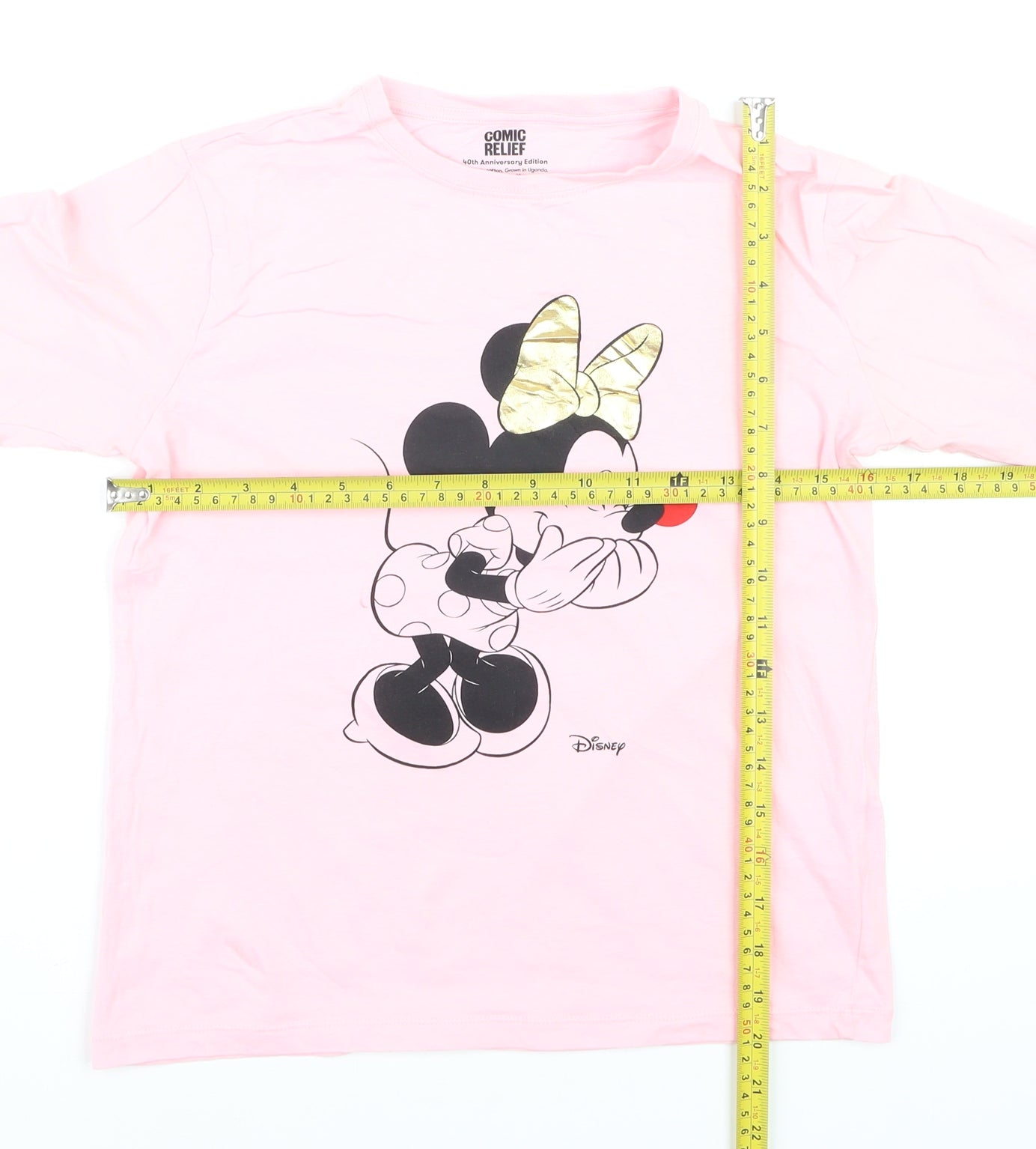Disney Comic Relief Girls Pink Minnie Mouse T-Shirt 11-12 Years