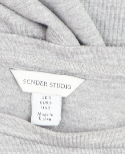Sonder Studio Women's Grey Beaded Star T-Shirt Size S
