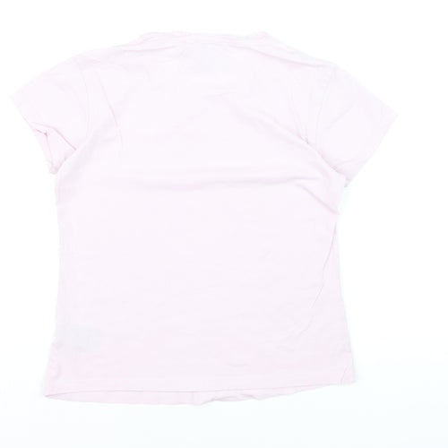 John Richmond Women's Pink XS Cotton Stretch Crew Neck T-Shirt