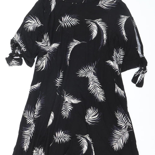 Debenhams Women’s Black Tropical Print Shift Dress Size 14