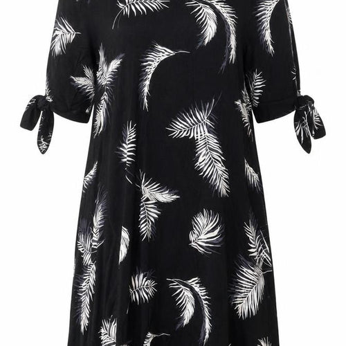 Debenhams Women’s Black Tropical Print Shift Dress Size 14