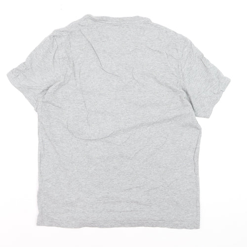 Ralph Lauren Boys Grey Cotton Crew Neck Logo T-Shirt Size S