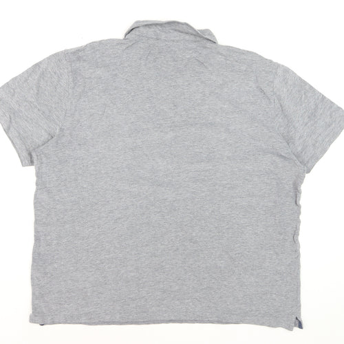 Jaeger Men's Grey 2XL Cotton Short Sleeve Polo Shirt