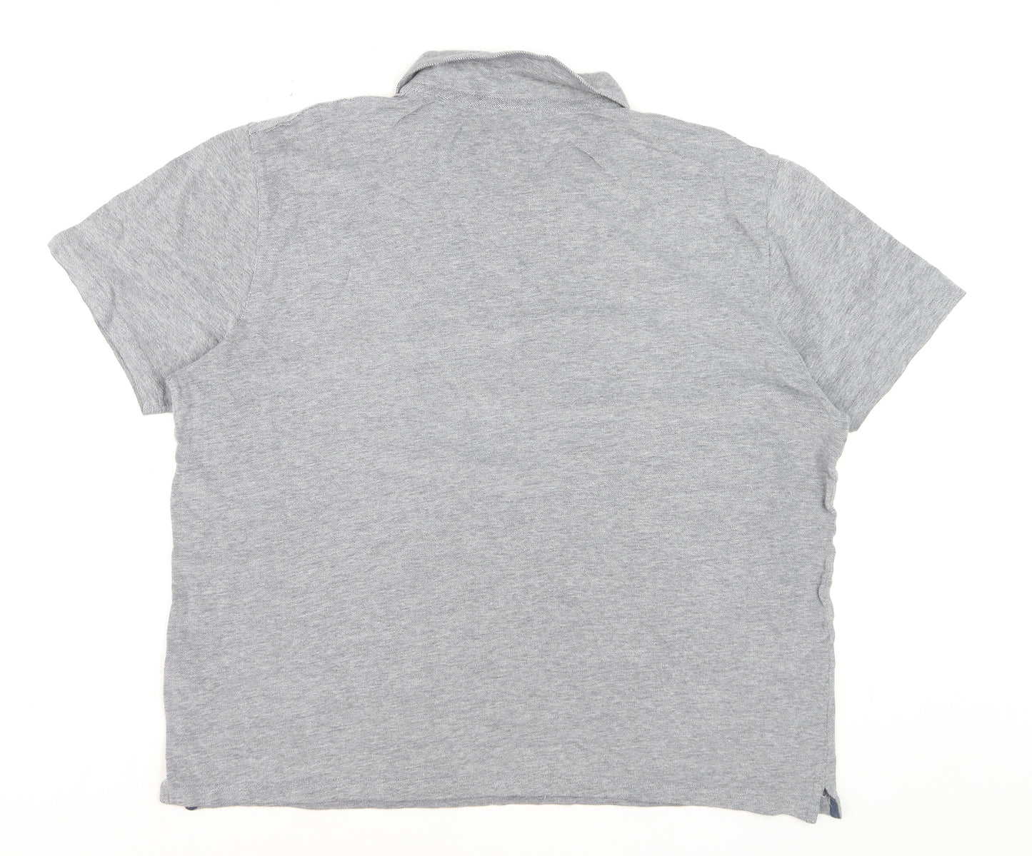 Jaeger Men's Grey 2XL Cotton Short Sleeve Polo Shirt