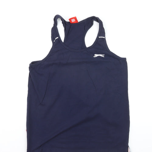 Slazenger Women's Blue Racerback Cotton Tank Top M Athletic Fit