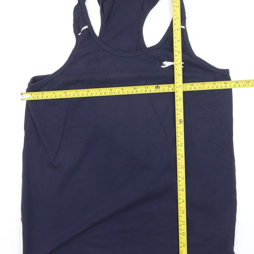 Slazenger Women's Blue Racerback Cotton Tank Top M Athletic Fit