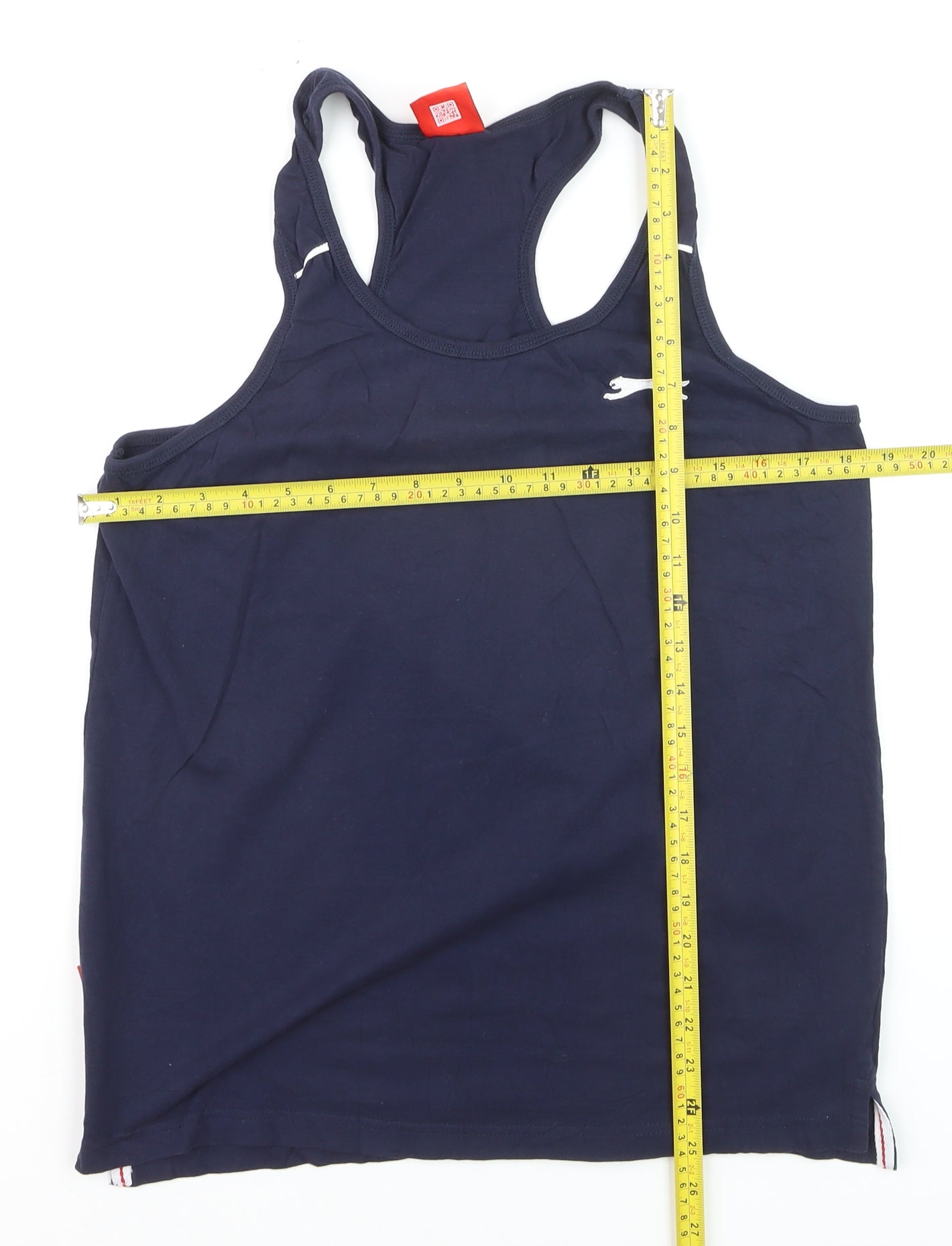 Slazenger Women's Blue Racerback Cotton Tank Top M Athletic Fit