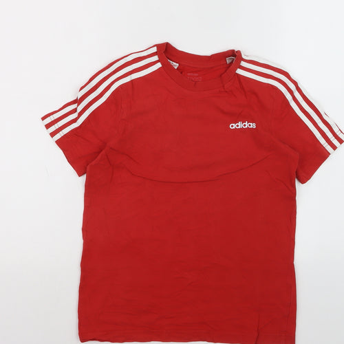 Adidas Boys Red Crew Neck Short Sleeve T-Shirt 11-12 Years