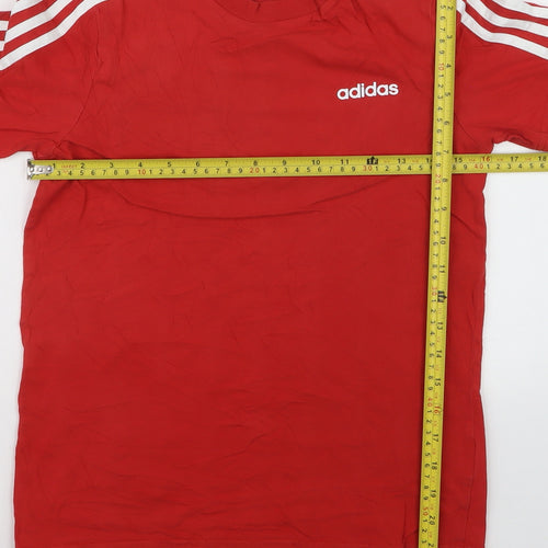 Adidas Boys Red Crew Neck Short Sleeve T-Shirt 11-12 Years