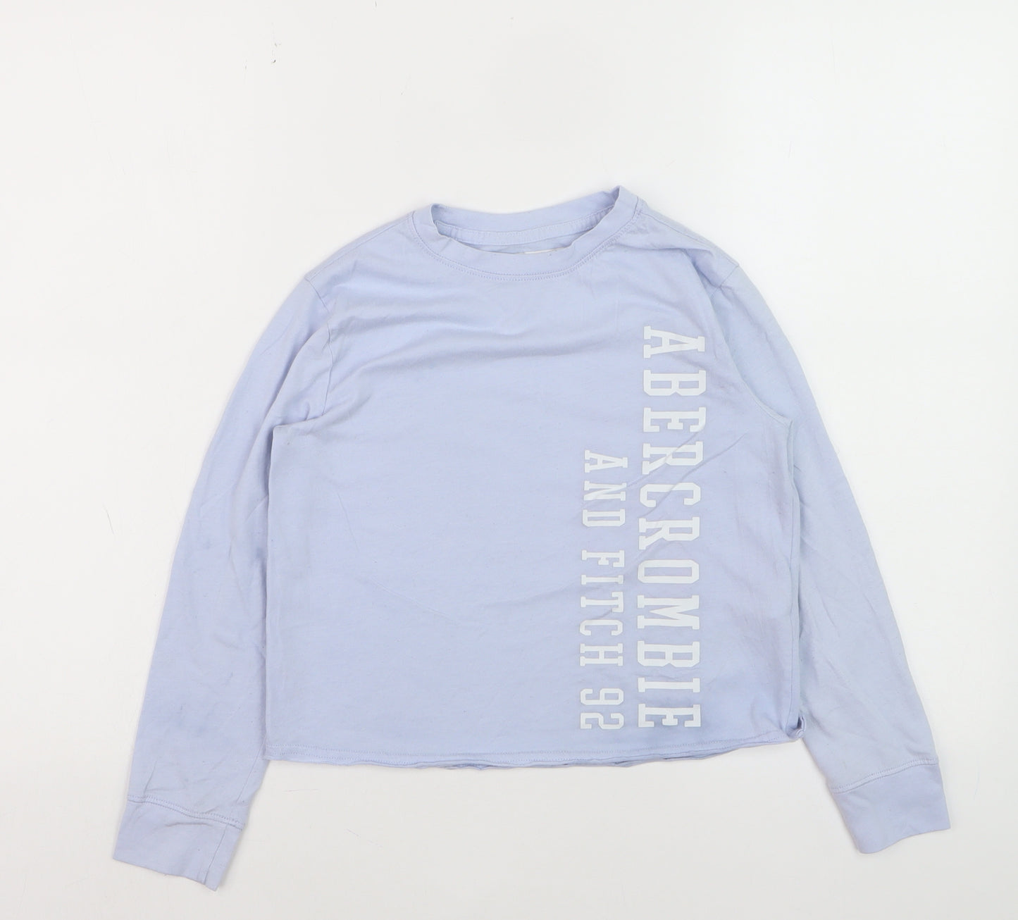 Abercrombie Kids Girls Blue Long Sleeve Crew Neck Graphic T-Shirt 7-8 Years