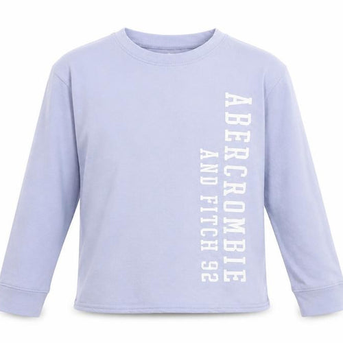 Abercrombie Kids Girls Blue Long Sleeve Crew Neck Graphic T-Shirt 7-8 Years