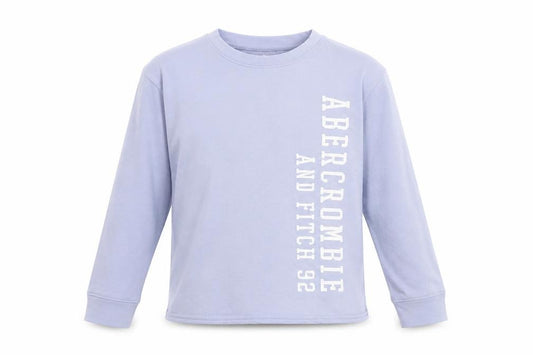 Abercrombie Kids Girls Blue Long Sleeve Crew Neck Graphic T-Shirt 7-8 Years