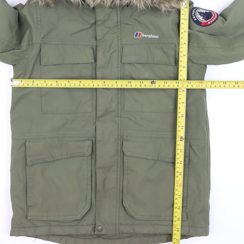 Berghaus Boys Green 7-8 Years Hooded Waterproof Parka Coat