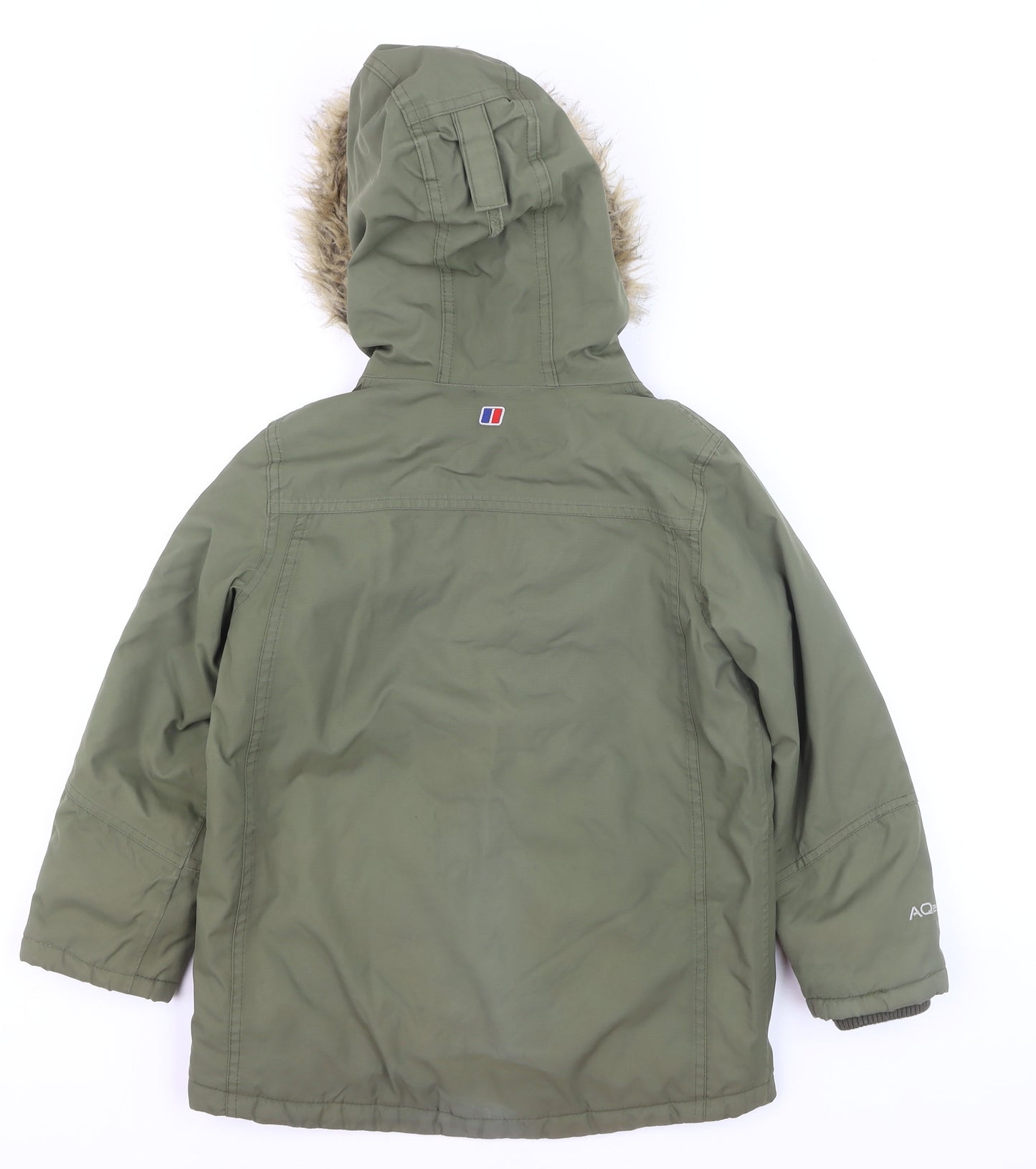 Berghaus Boys Green 7-8 Years Hooded Waterproof Parka Coat