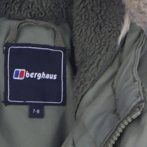 Berghaus Boys Green 7-8 Years Hooded Waterproof Parka Coat