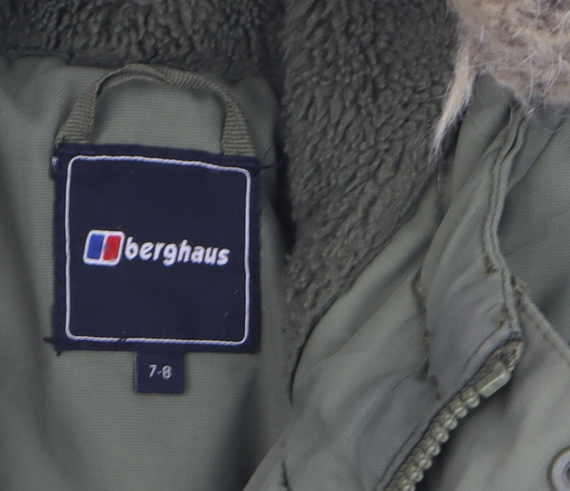 Berghaus Boys Green 7-8 Years Hooded Waterproof Parka Coat