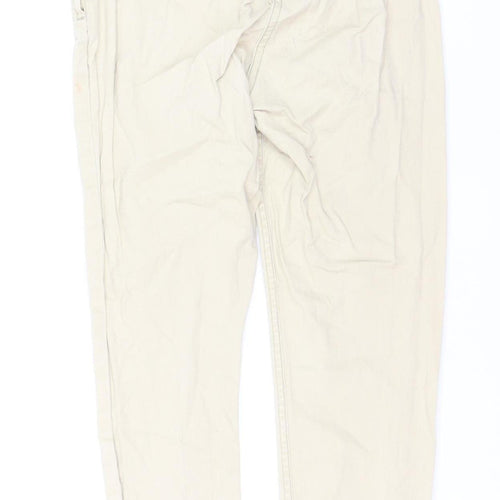 H&M Womens Beige Chino Trousers Size 8 Slim Fit Stretch