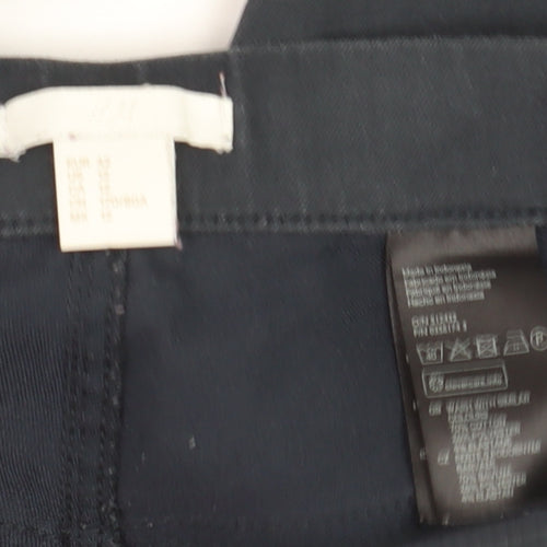 H&M Women's Black Size 14 Mid Rise Jegging Stretch Leggings