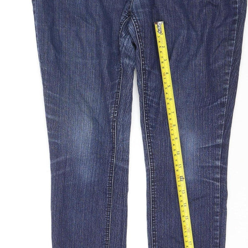 Debenhams Women’s Blue Denim Ankle Zip Slim Jeans Size 12