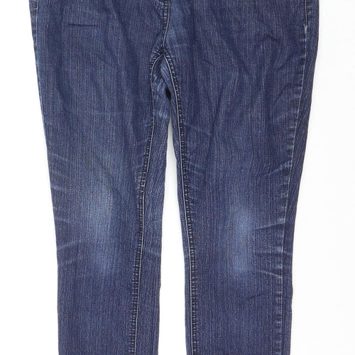 Debenhams Women’s Blue Denim Ankle Zip Slim Jeans Size 12