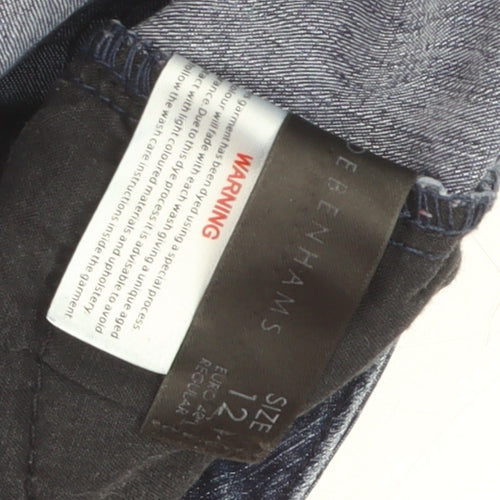 Debenhams Women’s Blue Denim Ankle Zip Slim Jeans Size 12