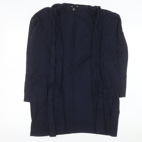 H&M Women’s Blue Longline Open Knit Cardigan Size 8