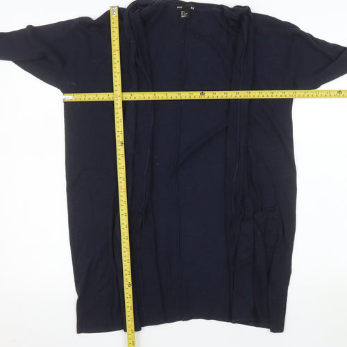H&M Women’s Blue Longline Open Knit Cardigan Size 8