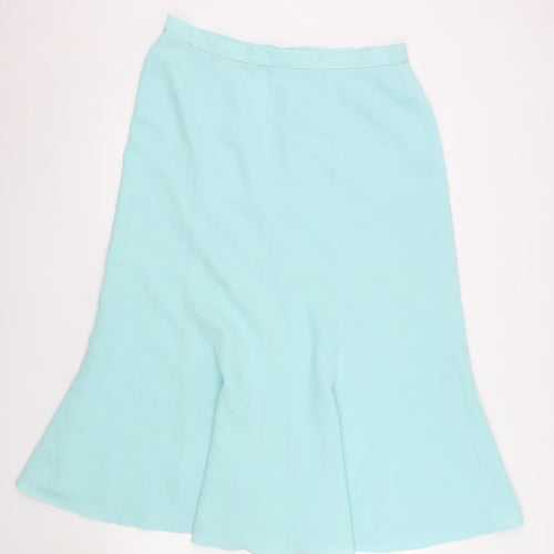 Jacques Vert Women's Blue Flared Midi Skirt Size 16