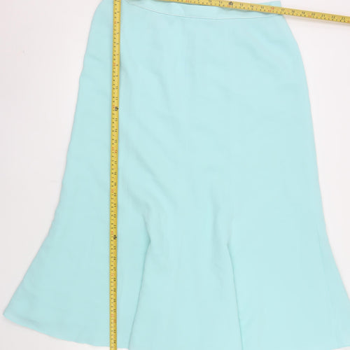 Jacques Vert Women's Blue Flared Midi Skirt Size 16