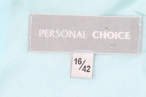 Personal Choice Women Green Floral Shift Dress Size 16 Wedding Party