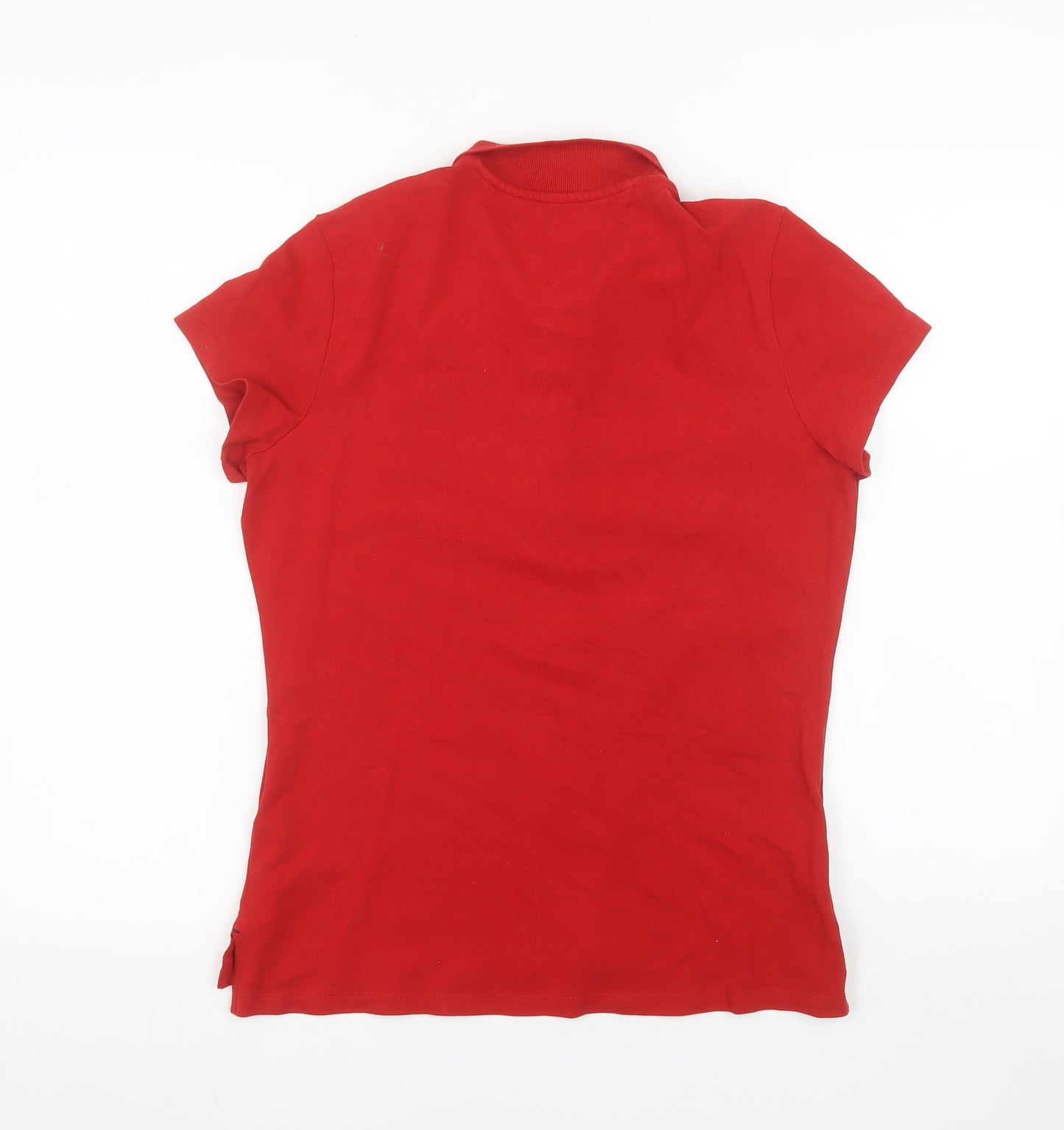 Tommy Hilfiger Men's Red Slim Fit Cotton Polo Shirt Size L