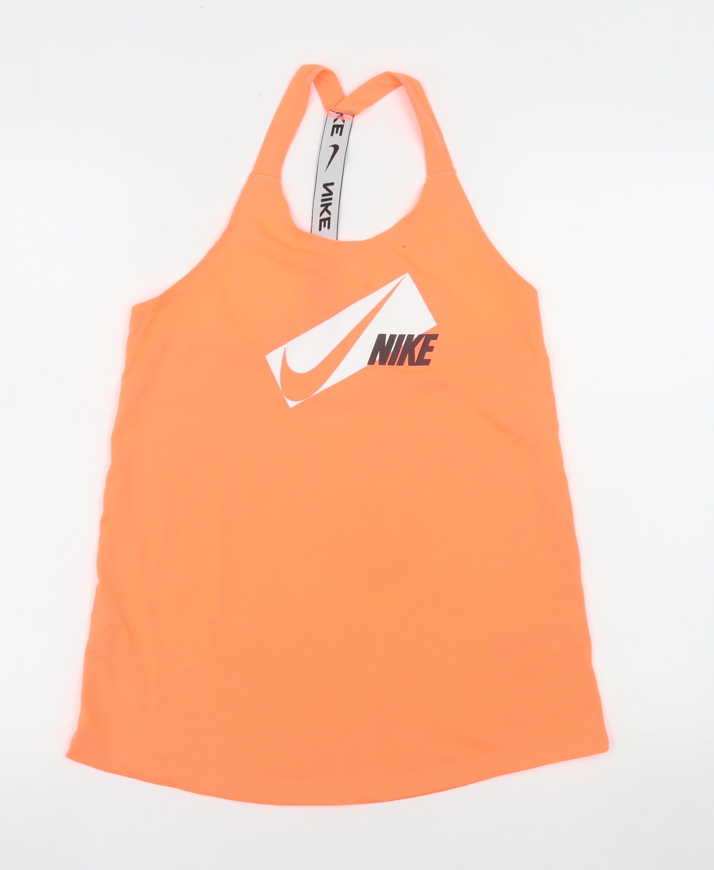 Nike Women Orange Dri-Fit Racerback Tank Top Size S