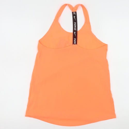 Nike Women Orange Dri-Fit Racerback Tank Top Size S
