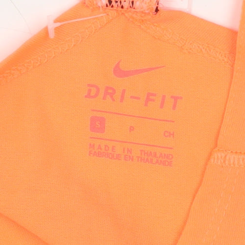 Nike Women Orange Dri-Fit Racerback Tank Top Size S