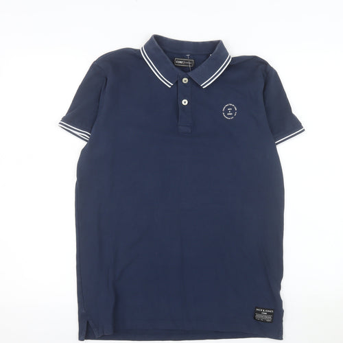 Jack & Jones Men's Blue Core Polo Shirt Size M Regular Fit