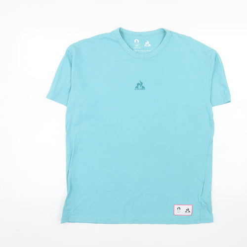 Le Coq Sportif Men’s Blue Paris 2024 Olympic Cotton T-Shirt Size S