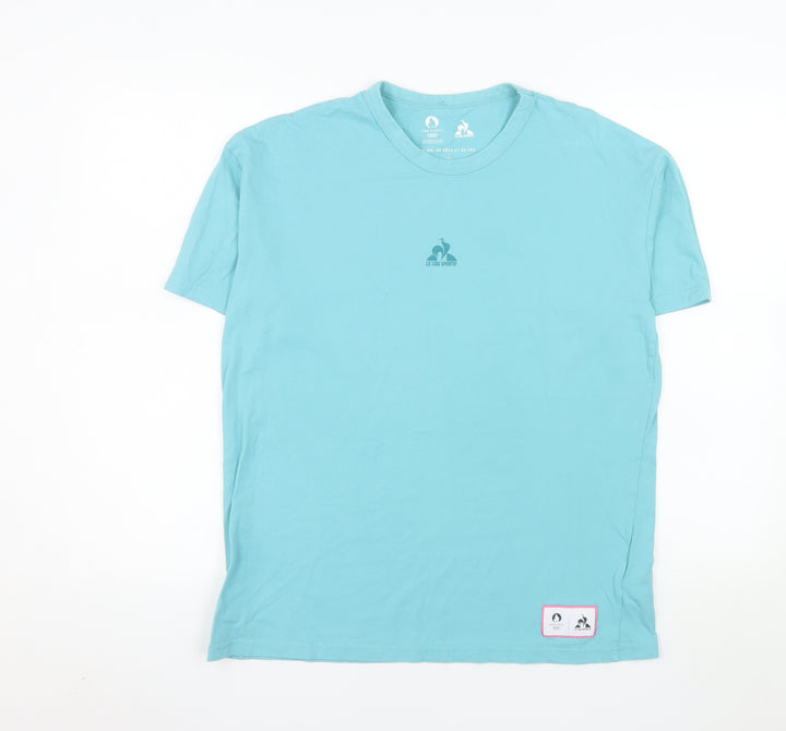 Le Coq Sportif Men’s Blue Paris 2024 Olympic Cotton T-Shirt Size S