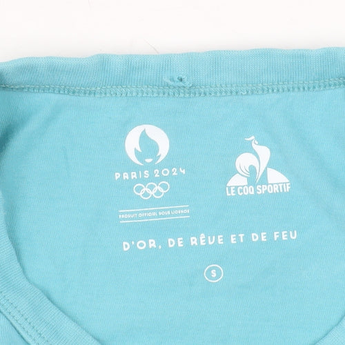 Le Coq Sportif Men’s Blue Paris 2024 Olympic Cotton T-Shirt Size S
