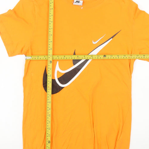 Nike Men's Orange Graphic Short Sleeve Cotton T-Shirt Size S