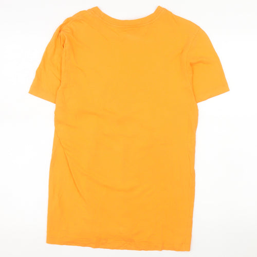 Nike Men's Orange Graphic Short Sleeve Cotton T-Shirt Size S